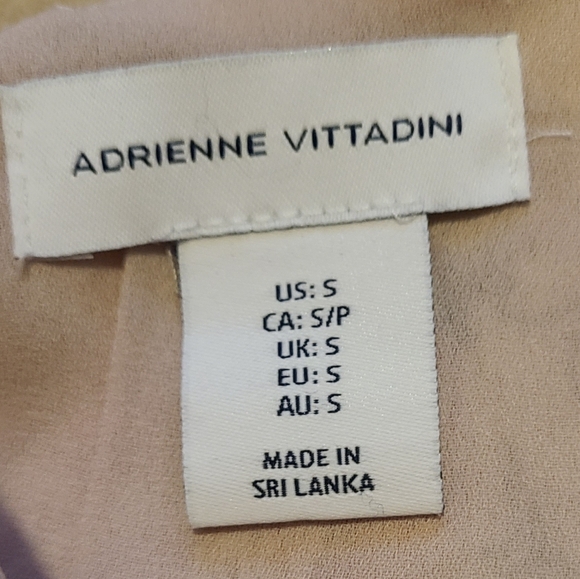 Adrienne Vittadini Ruffle Floral Top, Cream & Pink Floral, Small - Picture 7 of 9